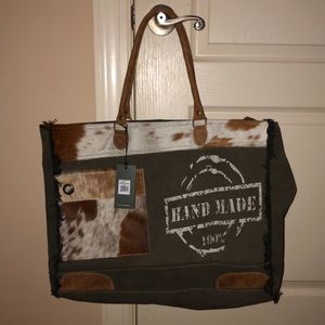 Myra Cowhide Weekender Tote